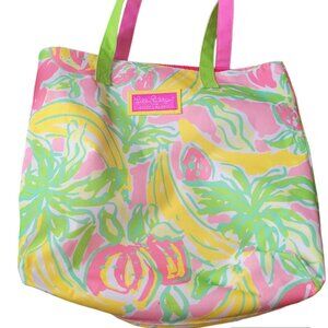 Lilly Pulitzer For Estee Lauder Fruity Floral Tote Bag, Summer Beach Bag